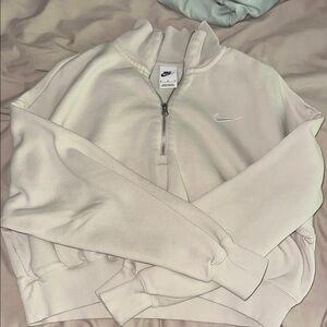 Nike Cream Quarter-Zip Sweatshirt